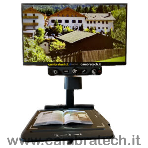 Immagine del videoingranditore da tavolo astro hd 22 pollici visto frontalmente