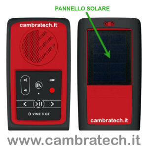 Immagine fronte e retro del Vine 3 C2 Registratore lettore mp3 parlante a carica solare
