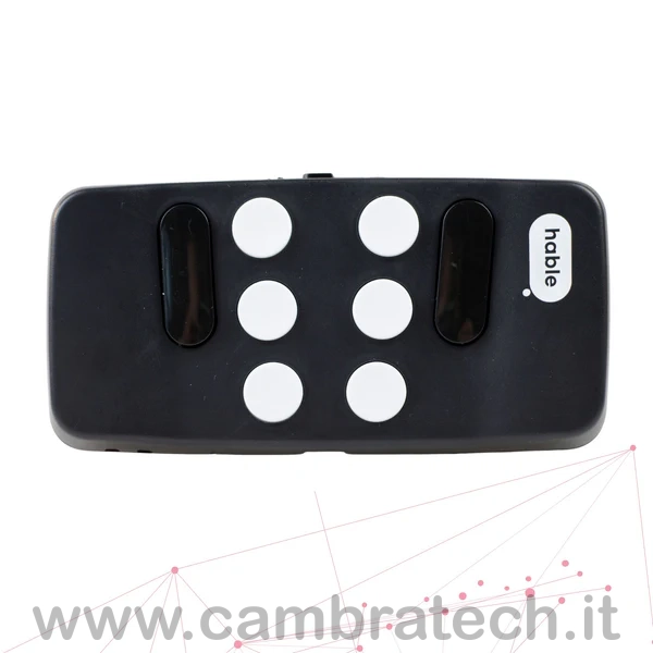 Hable one Tastiera braille compatta, con 8 tasti. Per ciechi e ipovedenti da utilizzate con smartphone.